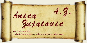 Anica Zujalović vizit kartica